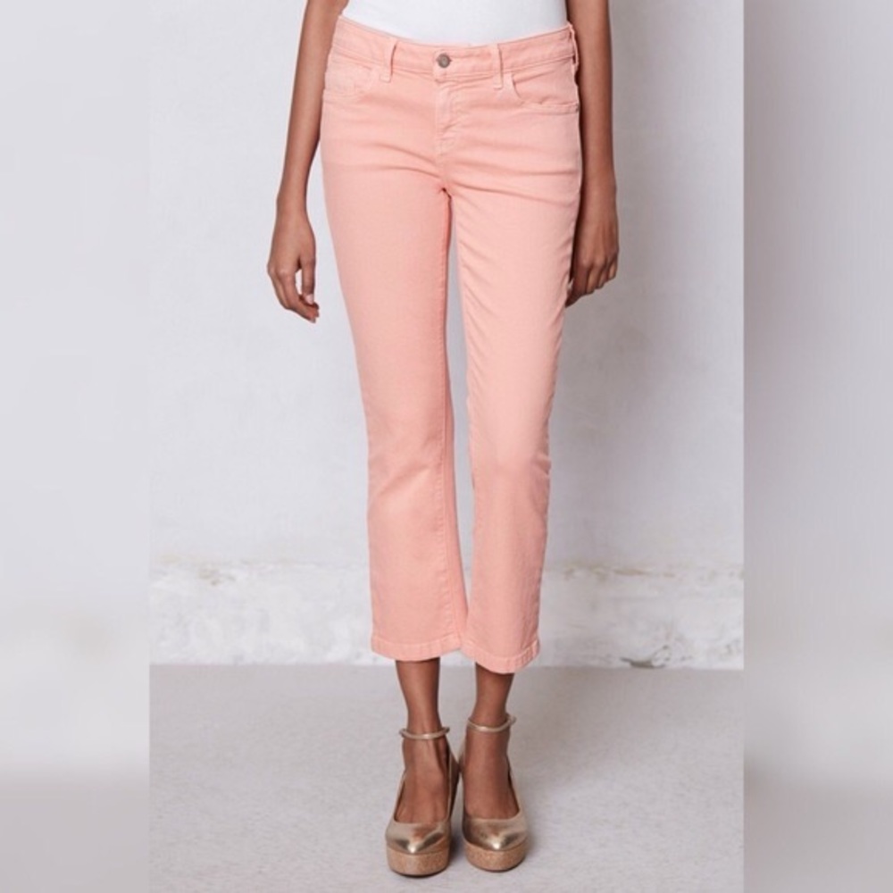 Anthropologie Pilcro Stet Peach Crop Jean